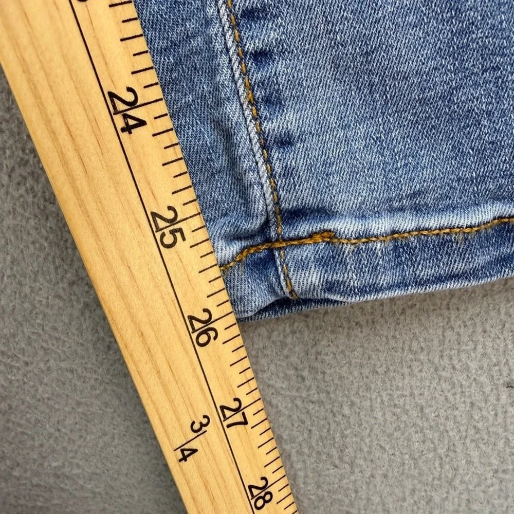 Abercrombie Kids Straight Leg Denim Jeans Regular Fit Size 11/12 Light Blue Wash